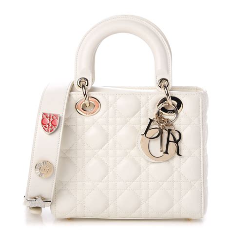 lady dior white small|Lady Dior small size.